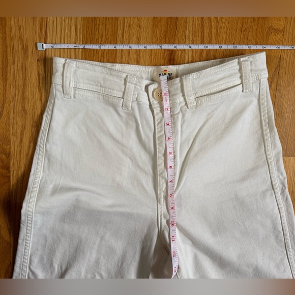 Marine Layer Off-White High-Rise, Wide Leg Pants, Size 4 - Picture 4 of 6